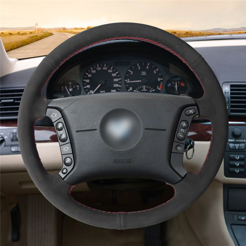 MEWANT Custom Alcantara Steering Wheel Cover Wrap for BMW E36 E35