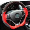 DIY Stitching Steering Wheel Covers for BMW X1 E84 2012-2015 Custom Hand Sewed Genuine Leather Steering Wheel Covers