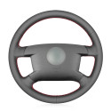 Custom Hand Sewing Black Artificial Leather Steering Wheel Covers for Volkswagen VW Transporter TCaddy 2003-2006 /
