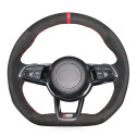Hand Stitching Custom Alcantara Steering Wheel Cover Grip for Audi TT RS R8 TTS