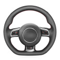 for Audi TT RS R8 RS3 RS6 2009-2014 Customize Car Accessories Leather Steering Wheel Cover 