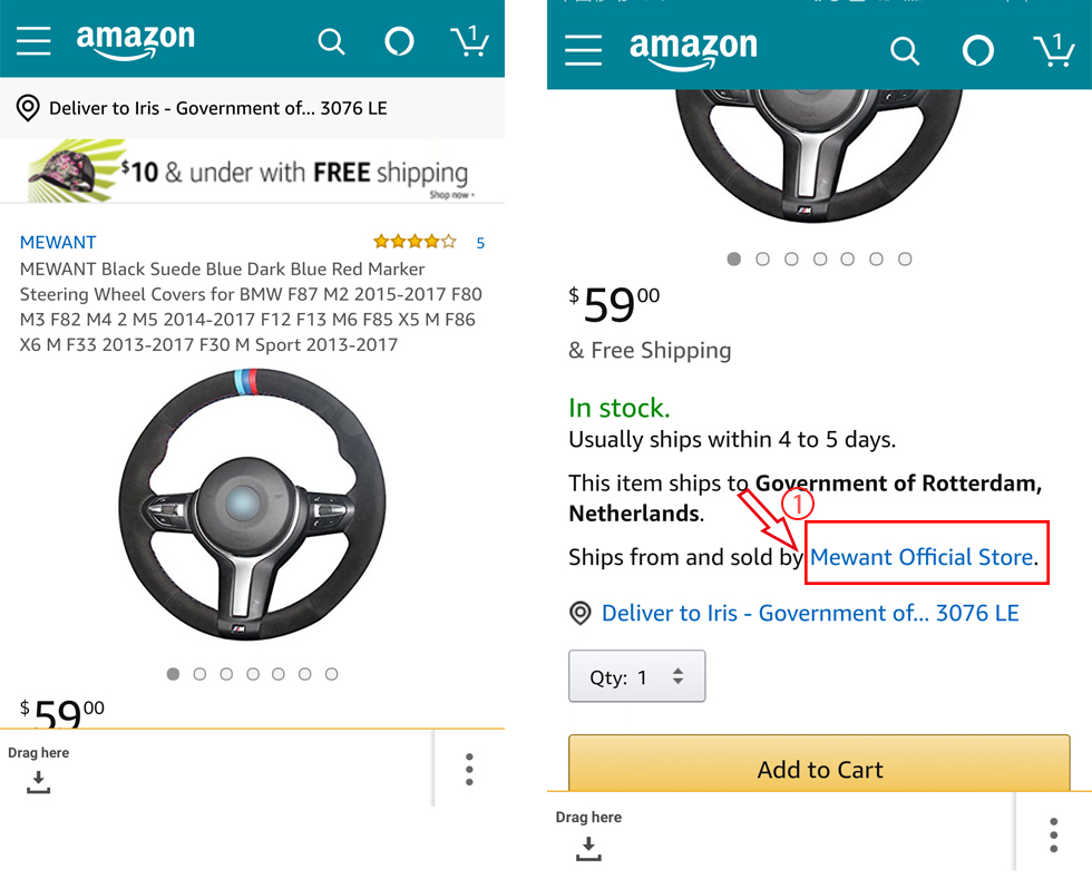 How to custom your personalized Steering Wheel Cover on Amazon?