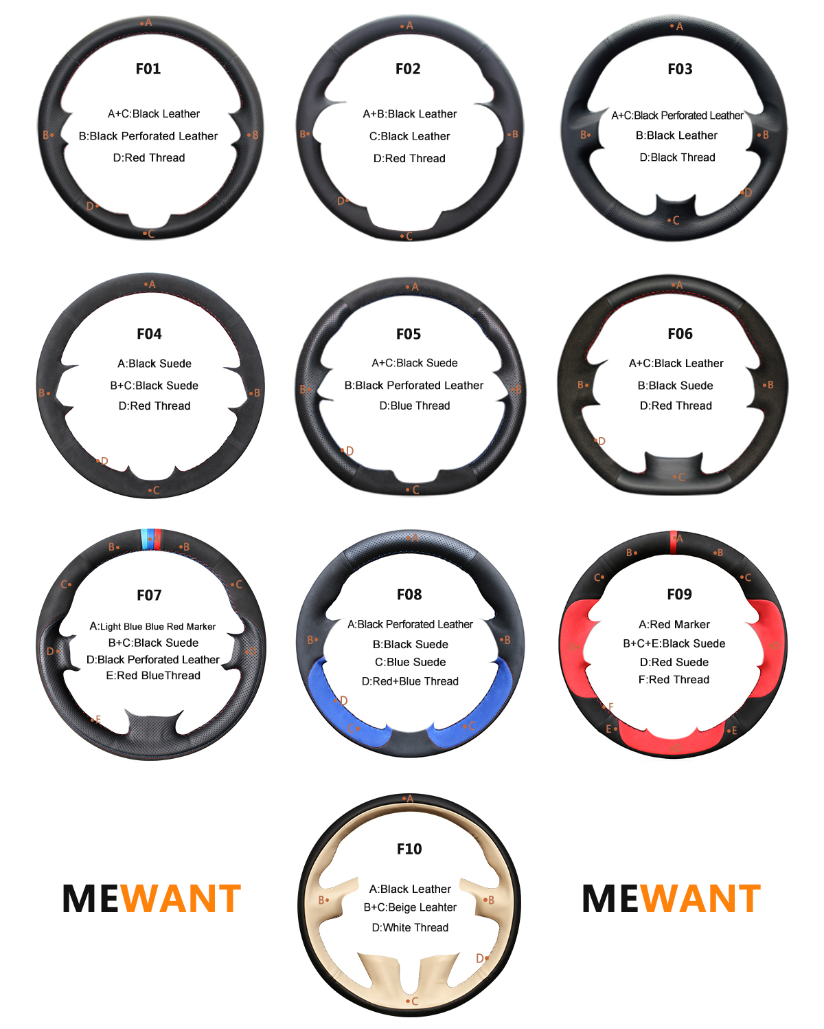 Genuine M3 Design of Mewant Steering Wheel Cover
