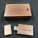 custom wooden walnut usb box set