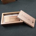 custom wood usb box set with laser engraved logo