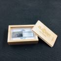 custom crystal usb with wooden box