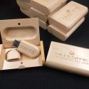 Wood Memory Box with laser engrave logo