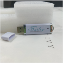 Simple Plastic USB FLASH DRIVE -White & Black 
