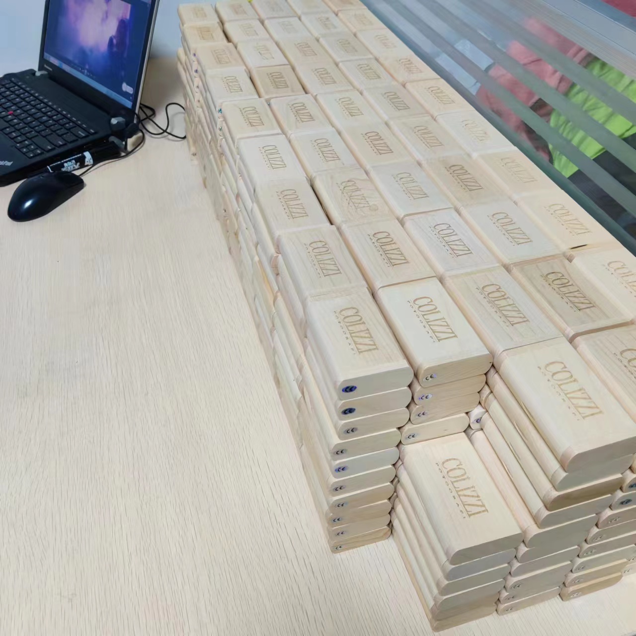 Mass productions are ready--Wooden USB sticks for Itlay wedding