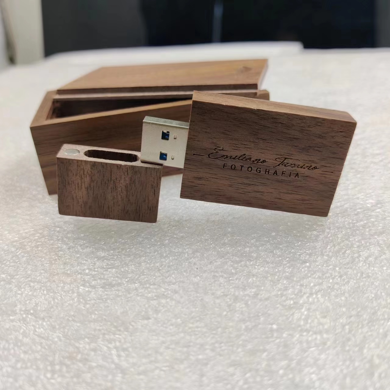 Walnut wooden Usb drives and boxes
