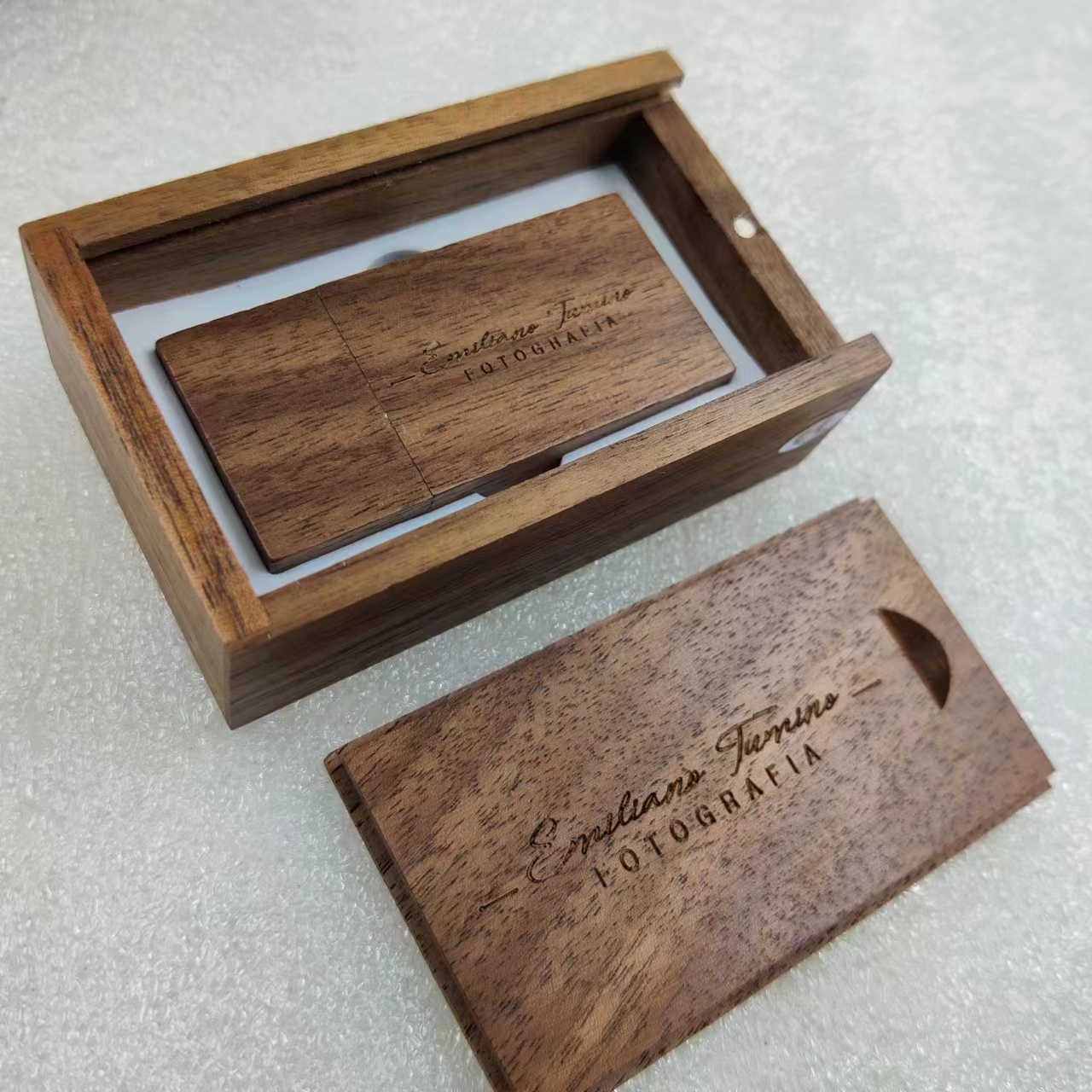 Walnut wooden Usb drives and boxes
