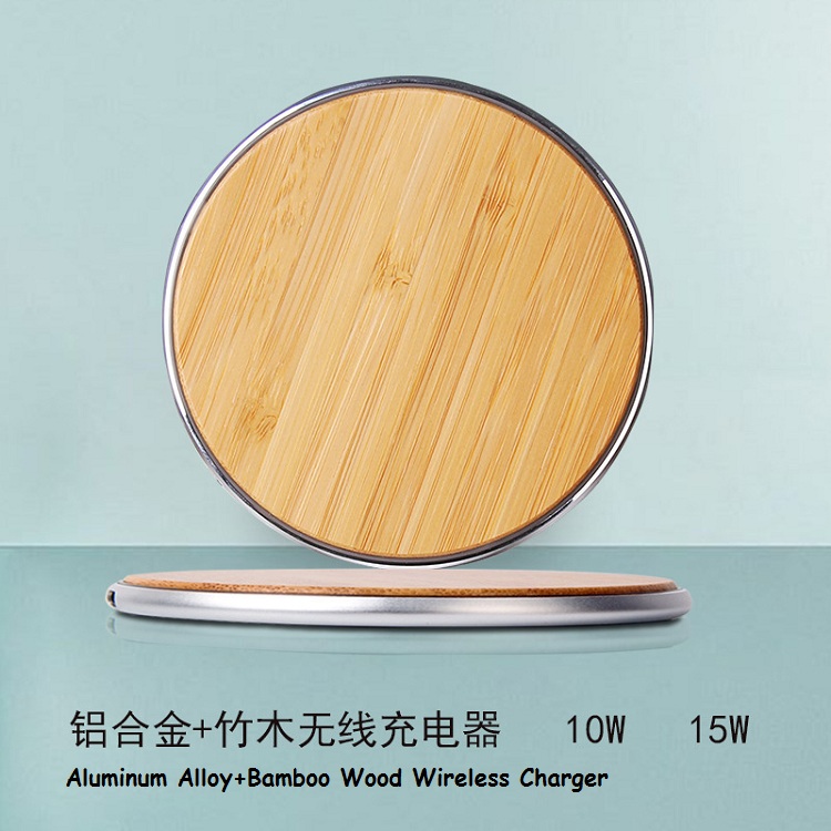 Round Wooden Wireless Charger 15W