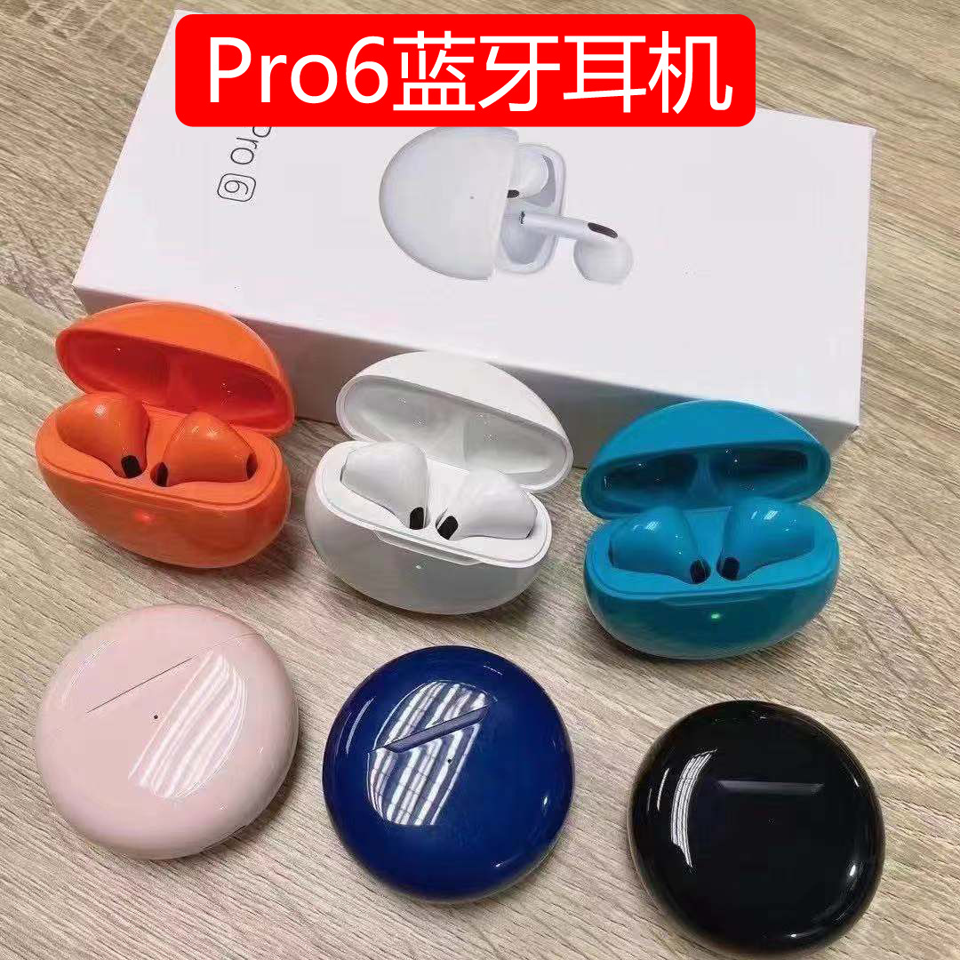 Wireless earbuds bluetooth headphones with charging case Pro 6