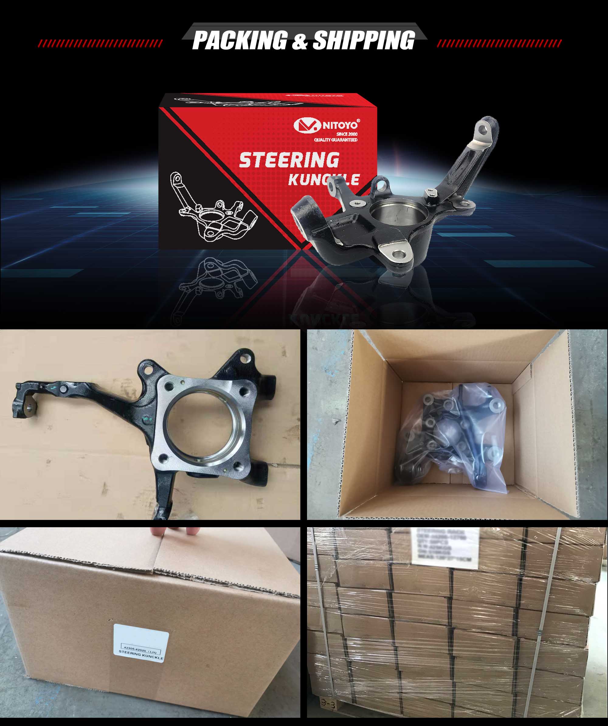 Nitoyo Auto Steering Systems 43211-06290 43212-06290 Steering Knuckle Used For Toyota Camry 2018 Steering Knuckle