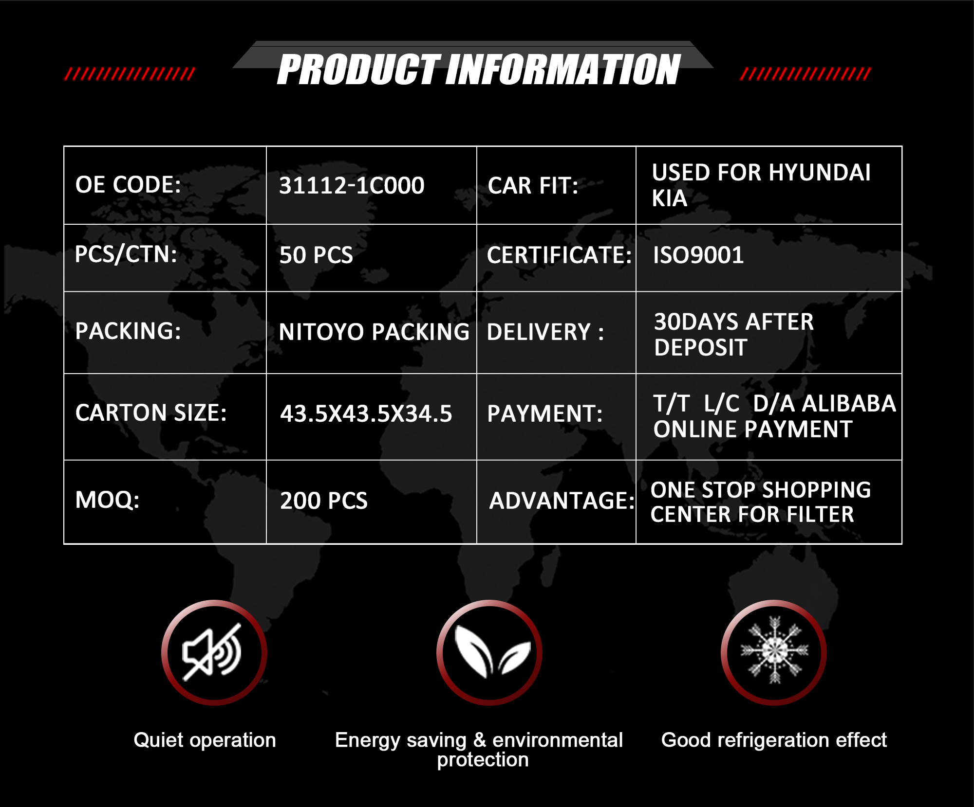 31112-1C000 Fuel Filter Used For Hyundai Kia
