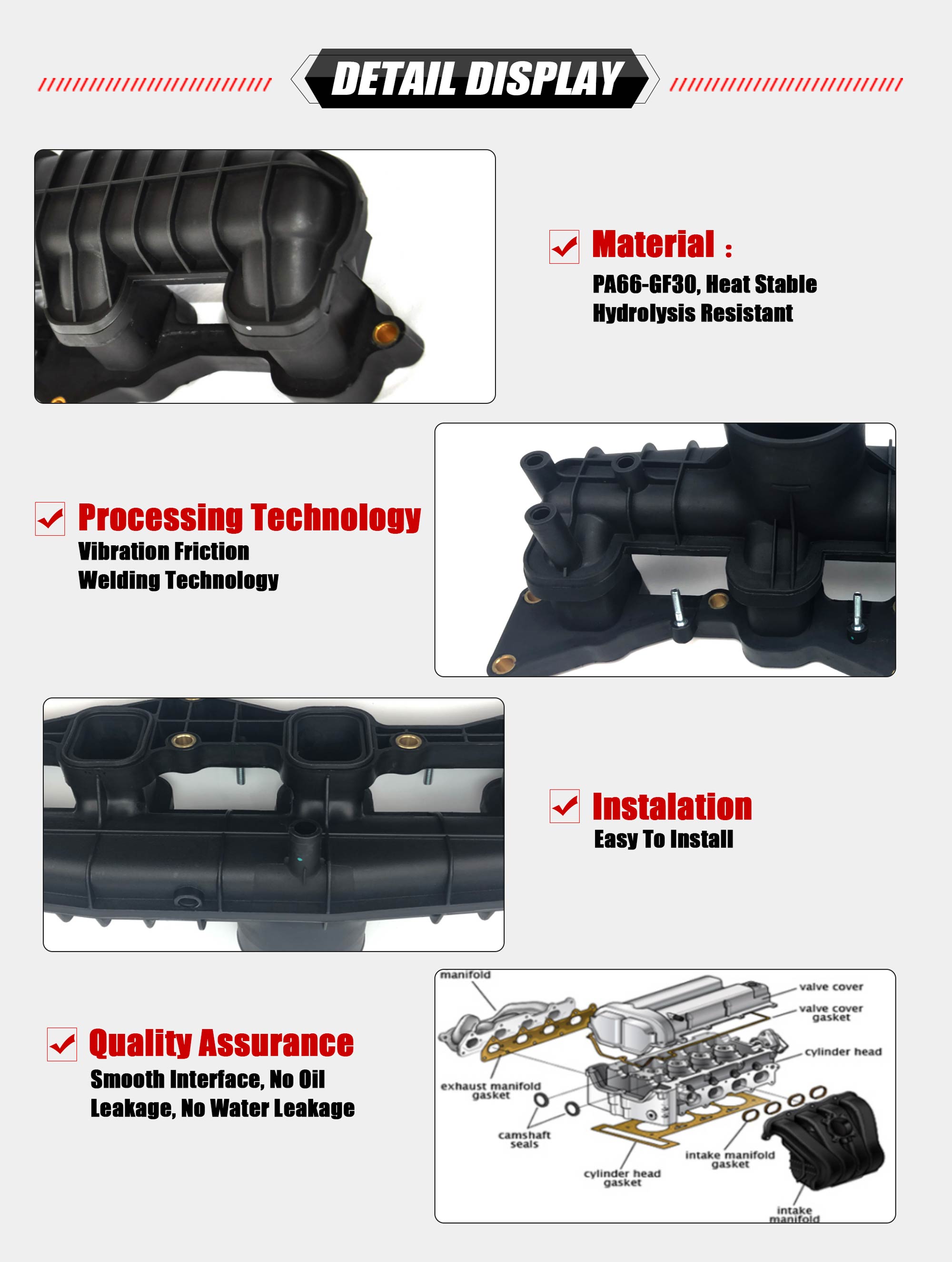 Engine Intake Manifold 2831022651 28310-22651 Used For Kia/Hyundai Accent Intake Manifold