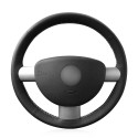 for Volkswagen Beetle 1998-2011 Design Your Custom DIY Black Leather Car Steering Wheel Covers 