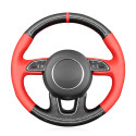 Hand Sew Suede Leather Steering Wheel Covers for Audi Q3 Q5 Q7 
