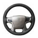 Best Leather DIY Steering Wheel Cover Wrap for Toyota Land Cruiser Prado Crown 2012-2020