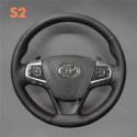 Hand Sew Steering Wheel Cover for Toyota Avensis Camry Verso Avalon Previa Harrier Noah Premio 2013-2020