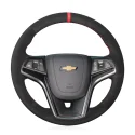 For CHEVROLET CAMARO MALIBU VOLT 2011-2015 LEATHER Hand Sewing Steering Wheel Cover