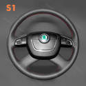 Steering Wheel Cover for Skoda Octavia Roomster Superb Fabia Yeti 2008-2013 (2)