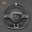 Steering Wheel Cover for Skoda Octavia Superb Fabia Kodiaq Citigo Scala 2015-2019 (3)