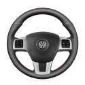 for Volkswagen Routan 2011-2012 Hand-Stitched durable Black Leather Car Steering Wheel Cover 