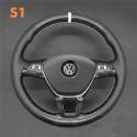 Steering Wheel Cover For Volkswagen VW Amarok T6 California Caravelle Kombi Multivan Transporter (2)