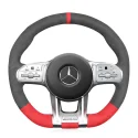 For Mercedes Benz A35 AMG C43 C63 CLA35 CLA45 E63 E53 GLE63 Hand Stitching Car Steering Wheel Cover 