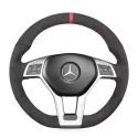 For Mercedes Benz A-Class CLA-Class C-Class Hand-stitched Leather Steering Wheel Cover 
