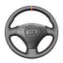 Custom Hand Sewing Steering Wheel Cover for Toyota corolla sportivo ZZE123 2003-2005