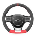 Hand Sewing Suede Leather Custom Steering Wheel Cover for Kia Sportage K5 (GT/GT-Line) 2021-2023