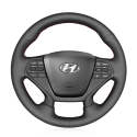 Custom Hand Sew Steering Wheel Cover for Hyundai Sonata (4-Spoke) 2015-2019