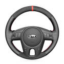 Hand Stitching Leather Steering Wheel Cover Wrap for Kia Forte Soul Rio Forte Forte5 Rio5 2010-2013
