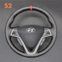 Hand Sewing Mewant Steering Wheel Cover for Hyundai Veloster 2011-2017