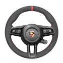 Custom MEWANT Steering Wheel Cover for PORSCHE 911 992 MACAN PANAMERA TAYCAN 2019-2022