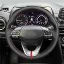 Custom Hand Sew Steering Wheel Cover for Hyundai Elantra GT Veloster i30 2018-2021