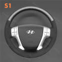 Hand Stitched Mewant Steering Wheel Cover for Hyundai Veracruz ix55 2007-2013