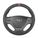 Custom Hand Stitching Steering Wheel Cover for Hyundai i10 i20 2013-2020