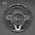 Custom Hand Sewing Steering Wheel Cover for Kia Sportage Niro Optima 2016-2022 (1)
