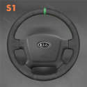 Hand Sewing Steering Wheel Cover Kit for Kia Cerato Soul Spectra 2009-2012
