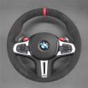For BMW (M Sport) M3 M4 M5 M8 F80 F82 F90 F91 F96 F97 F98 G30 G31 G32 X3 X4 X5 X6 M Custom hand sewing steering wheel Cover (4)
