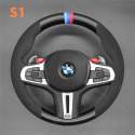 For BMW (M Sport) M3 M4 M5 M8 F80 F82 F90 F91 F96 F97 F98 G30 G31 G32 X3 X4 X5 X6 M Custom hand sewing steering wheel Cover (5)
