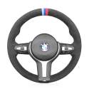 For BMW (M Sport) F07 F10 F11 F12 F13 F15 F16 F20 F21 F22 F23 F25 F26 F30 F31 F32 F33 F34 F36 F39 F45 F46 F48 M135i M140i M235i M240i X1 X2 X3 X4 X5 X6 2013-2020 Hand Stitching Steering Wheel Cover