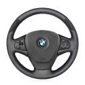 For BMW X3 F25 X5 F15 2010-2017 DIY Custom Black Genuine Leather Steering Wheel Cover