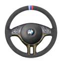 For BMW E39 E46 325i E53 X5 Customized Hand Stitching Leather Steering Wheel Wrap Cover 