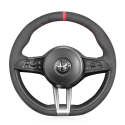 Wholesale Mewant Hand Sewing Steering Wheel Cover for Alfa Romeo Giulia Stelvio Quadrifoglio 2016-2020