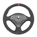 For Acura RSX Type-S 2000-2008 Hand Stitching Custom Black Leather Suede Car Steering Wheel Cover