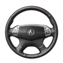 For Acura TL 2004 2005 2006 Personalized Customize Durable Hand-Stitched Black Genuine Leather Car Steering Wheel Cover